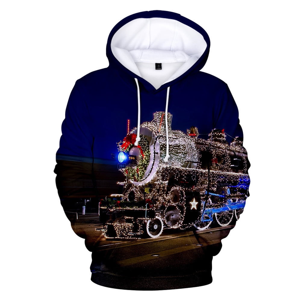 Santa Graphic Round Neck Long Sleeve Sweater