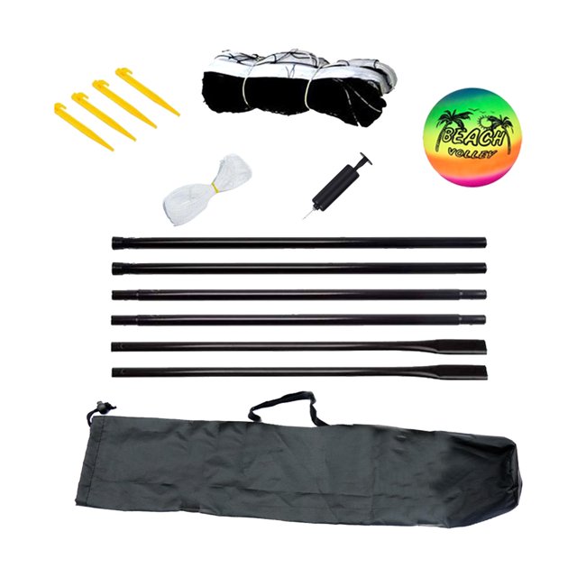 koolsoo Filet de Badminton Ensemble Filet de Volleyball Assemblage Facile Filet Tressé Standard Filet en Maille pour B
