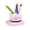 A59 A 10.6" x 8.7" a, variant on Plush Happy Birthday Cake Hat - Unisex Adult Size Fancy Dress Party Hats - as Party Favors, Accessories - Cake & 6 Multicolor Candles Home Decor
