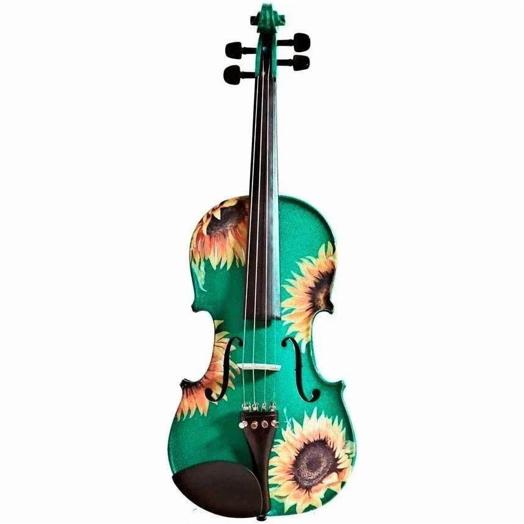 Sunflower Green Violin Outfit w Pearl fine tuners