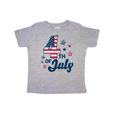 

Inktastic 4th of July with Striped Stars Gift Toddler Boy or Toddler Girl T-Shirt