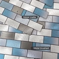 thumbnail image 2 of BeNice Peel and Stick Backsplash Kitchen Wall Tile Stickers Metal Panel Blue, 2 of 10