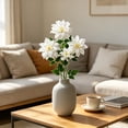 thumbnail image 4 of Ouuluon Lifelike Four-Headed Faux Silk Bouquet, 32 inch Floral for Wedding Home High-End Decor, 4 of 6