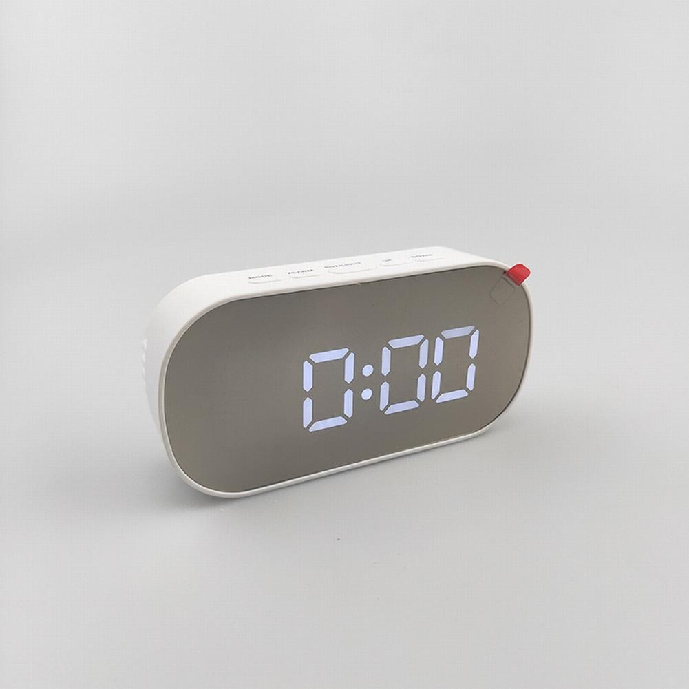 Fancy Digital Alarm Clock, Mirror LED Digital Clock, 5 Function Buttons