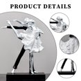 thumbnail image 2 of Estatua De Bailarina De Ballet Resina Ballet Chica Estatua Arte Doble Bailarina Figuras Artesanales (A Plata), 2 of 7