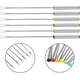 thumbnail image 3 of 6Pcs Fondue Forks, Stainless Steel Fondue Pot Forks with Heat-Resistant Handles for Cheese Chocolate Fondue Roast Marshmallows Meat, 3 of 5
