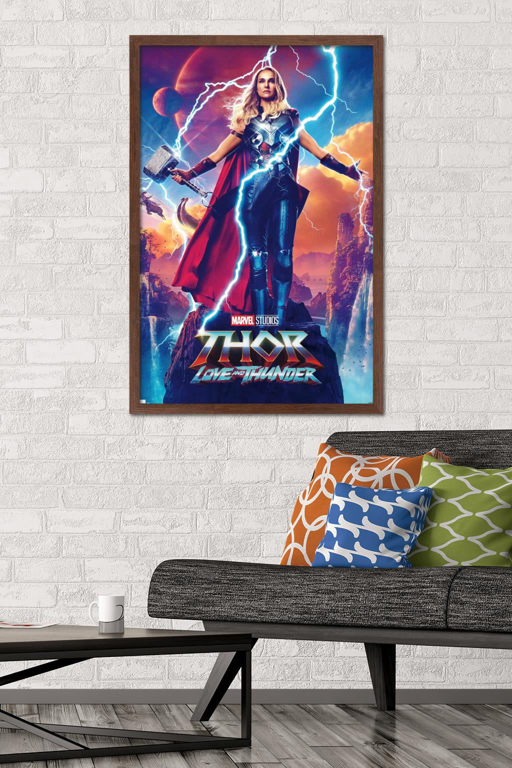 Marvel Thor: Love and Thunder - Jane Foster One Sheet Wall Poster, 22.375" x 34" Framed