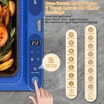thumbnail image 2 of Neighborly Nook Warming Mat for Food Extra Large 32"x15", Electric Silicone Food Warmer Trays for Chafing Dishes & Buffet,Portable Countertop Food Warmers for Parties, 7-Level Temp 8-Hour Timer， Blue, 2 of 9