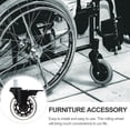 thumbnail image 3 of KAKOWELY 5 Pcs Roues de Chaise de Remplacement Noir PU pour Meubles Mobilité Roulement Fluide, 3 of 8