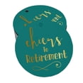 thumbnail image 1 of Inkdotpot Gold Foil Paper Hang Tags Cheers To Retirement Favor Tags 100 Pieces, 1 of 1
