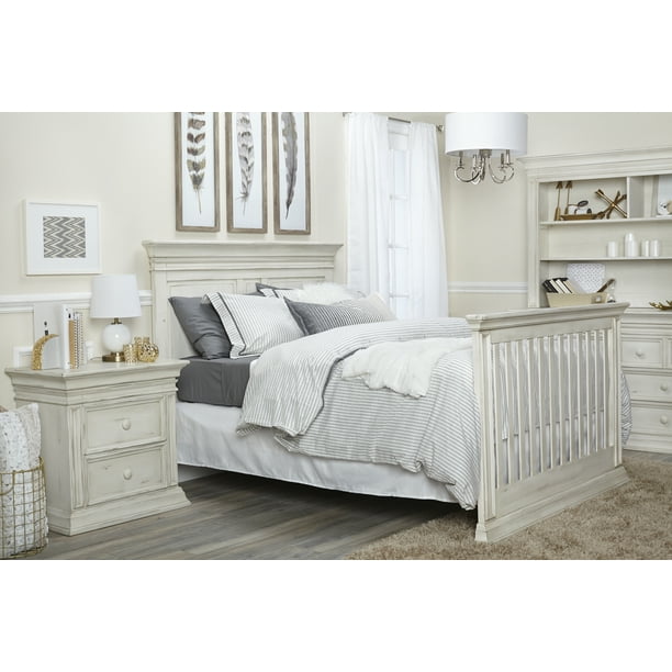 Baby Cache Vienna 2 Drawer Nightstand Antique White - Walmart