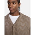 thumbnail image 4 of No Boundaries Textured Wave Design Resort Shirt with Short Sleeves, Men's XS-4XLT, 4 of 5