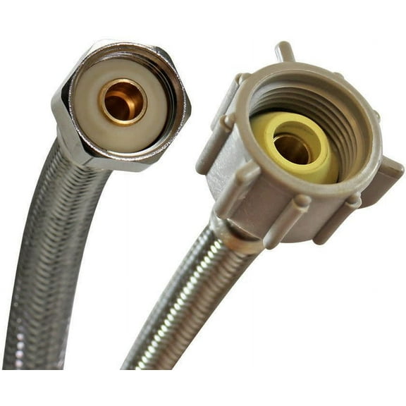 Fluidmaster 1/2 in. Ballcock Ah X 7/8 in. D Ballcock 20 in. Braided Stainless Steel Supply Line