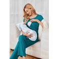 thumbnail image 5 of EKOUAER Women's Maternity Nursing Pajamas Sets Short Sleeve Postpartum Pregnancy Pajama for Hospital Breastfeeding PJS with Pants, 5 of 7