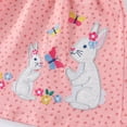 thumbnail image 6 of School Uniforms for Girls Ruffle Long Sleeve Crew Neck Cartoon Print Dress Back-To-School Girls Dresses 2 Years, 6 of 6