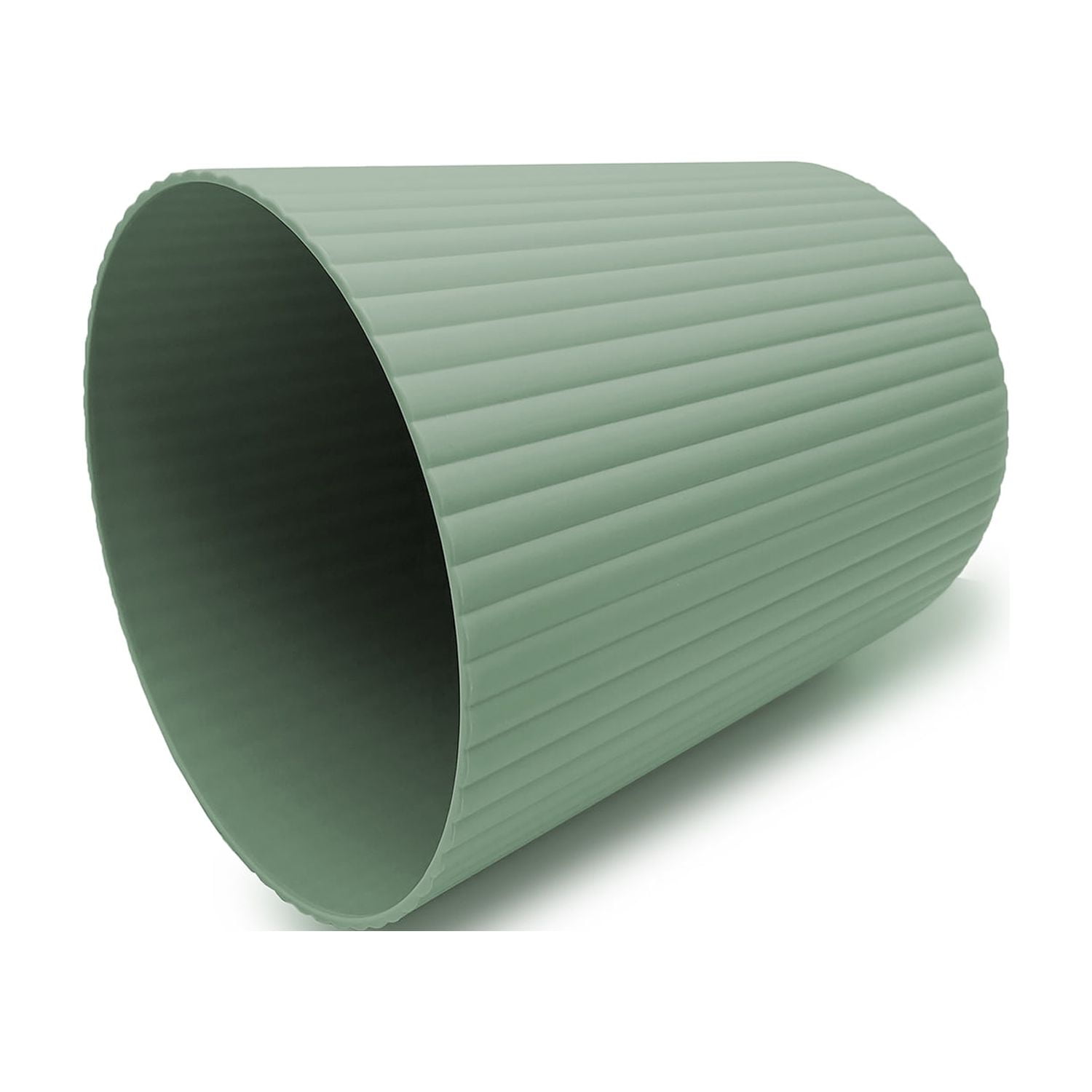 Mainstays 1.64 Gallon Ribbed Plastic Trash Can, Green