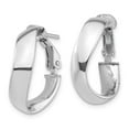 thumbnail image 2 of Primal Gold 14 Karat White Gold 5mm Wavy Omega Back Hoop Earrings, 2 of 4