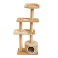 thumbnail image 2 of Two by Two Alexandria - Beige Scratching Post Cat Furniture - 51.2 in. Tall, 2 of 10