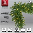thumbnail image 2 of Red Sleigh Olympia Pine Commercial Grade Pre Lit Christmas Garland with 100 LED Warm White Lights (9’x14”, Garland), 2 of 5