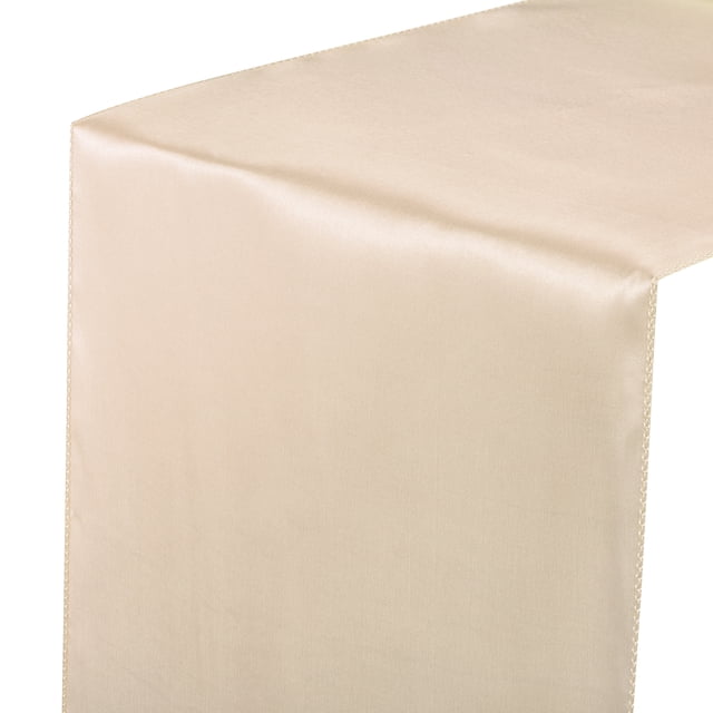 Unique Bargains 6 Pack Satin Table Runner, 12'x108' Smooth Silk Table Runner, Champagne