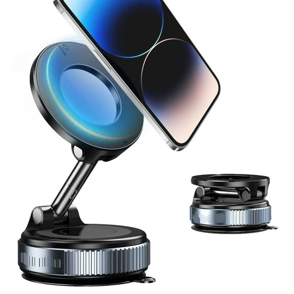 360° Vacuum Magnetic Phone Holder,Foldable Strong Suction Car Holder Mount
