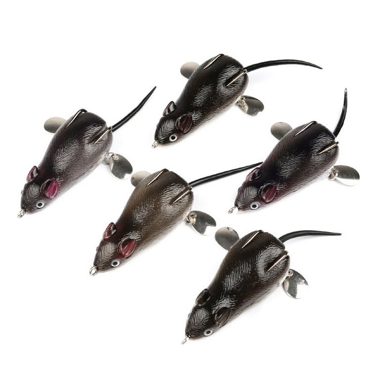 Biplut Lifelike 3D Rubber Sharp Hook Rat Fishing Lure Bait Snakehead Fish  Tackle Tool