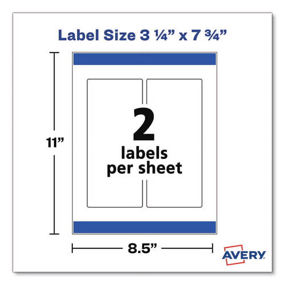Durable Water-Resistant Wraparound Labels W/ Sure Feed, 3 1/4 X 7 3/4, 16/pk | Bundle of 10 Packs