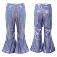 thumbnail image 1 of inhzoy Little Big Kids Shiny Metallic Elastic Bell Bottoms, 1 of 7