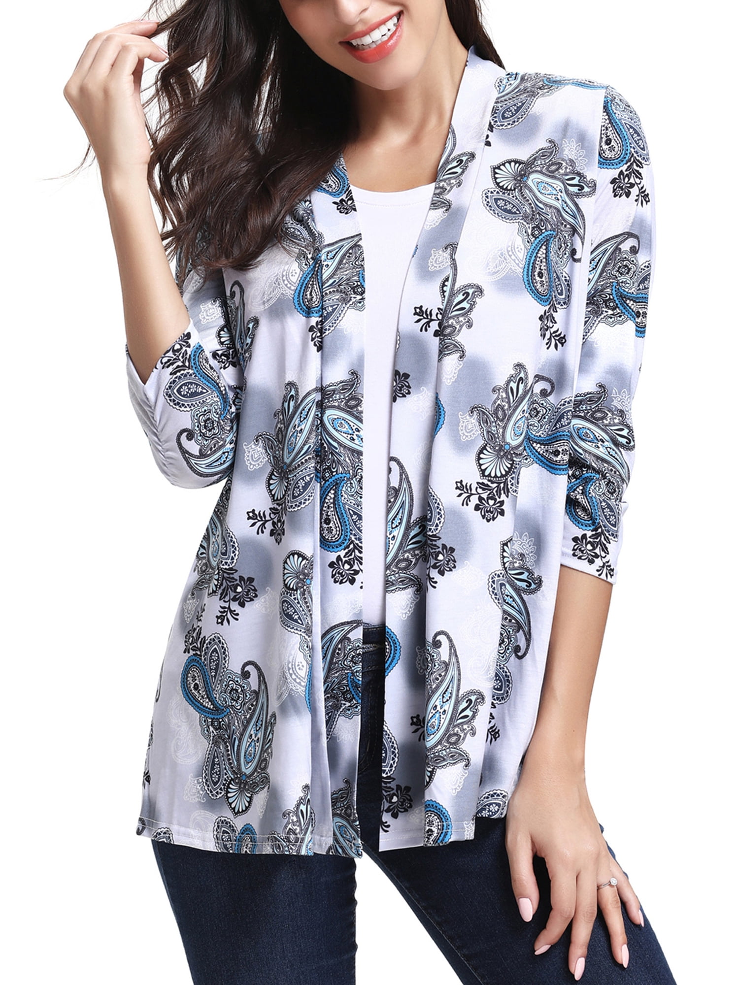 Bellella Kimono Cardigan Women Long Autumn Summer Chiffon Floral