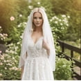 thumbnail image 2 of 1 Tier Pencil Edge Bridal Wedding Veil All Lengths 30/45/60/72/90/108, 2 of 6