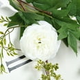 thumbnail image 3 of BalsaCircle 6 feet White Garland Silk Peony Flowers Leaves Wedding Party Bouquets Centerpieces, 3 of 6