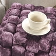 thumbnail image 6 of Home Soft Things Crushed Velvet Pouf Stool Ottoman - Blackberry - 16x16x16'', 6 of 7