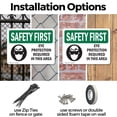 thumbnail image 3 of (2 Pack) Eye Protection Required In This Area With Symbol OSHA Safety First Sign, 3 of 8