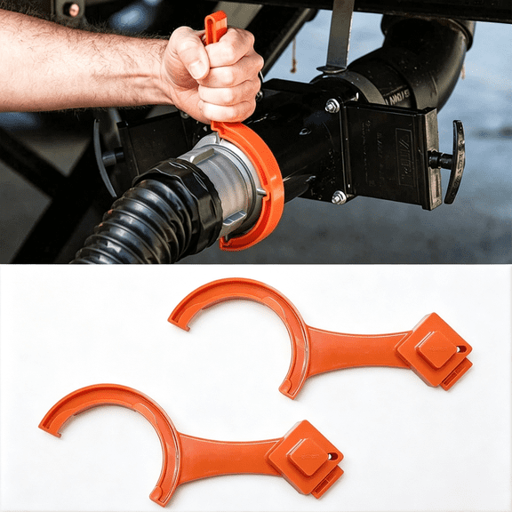 EXLEAF 2-In-1 Rv Sewer Hose Support&Wrench,Multi-Purpose Fitting for 3&4" Hose,Rv Accessory Durable and Versatile Water Filter Wrench