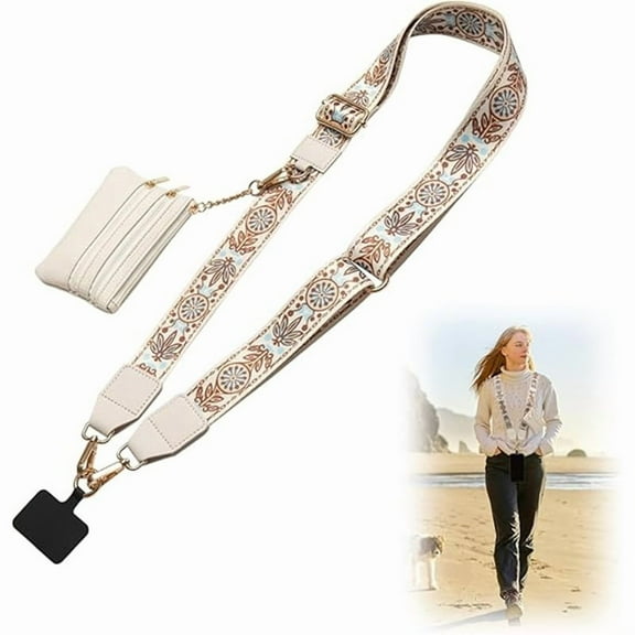 Phone Lanyard Crossbody Wrist Strap, Adjustable Anti-Theft Phone Strap for All Phone Case, Universal Cell Phone Neck lanyard for Women and Men
