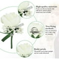thumbnail image 5 of BUZIFU 11.5 cm Artificial Silk White Rose Prom Bouquet (4 Count), 5 of 7