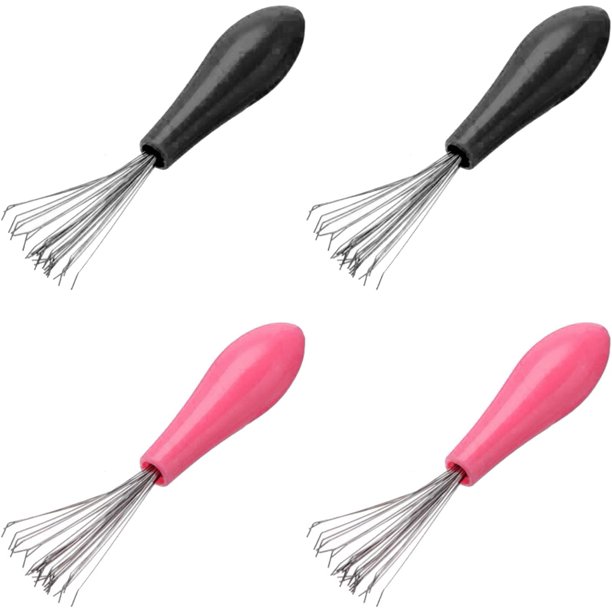 4 piezas (negro+rosa) cepillo de pelo peines de limpieza peine de pelo rizado garras de limpieza cepillo de pelo herramientas limpiadoras para uso doméstico y salón herramienta de limpieza del cabello peine removedor de pelo Sailing Electrónica
