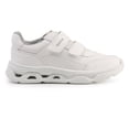 thumbnail image 1 of Yuyin tenis escolar blanco para niño con doble velcro y suela antiderrapante, 1 of 5