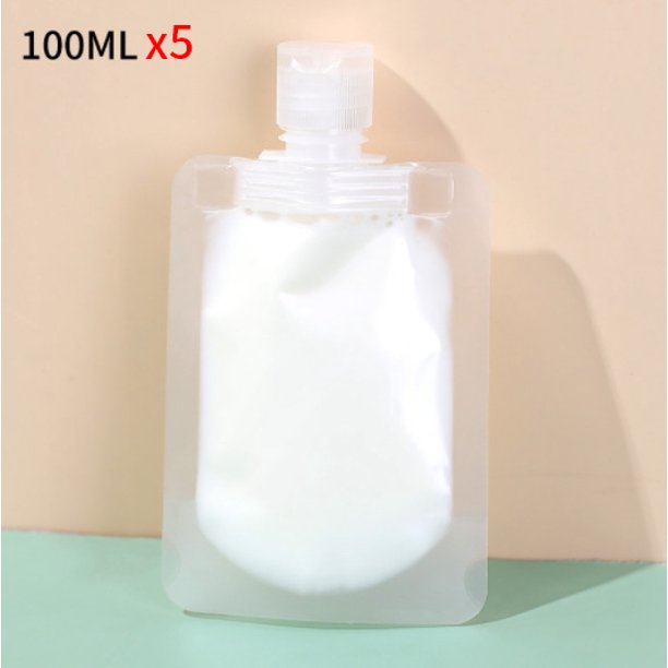 Bolsas de embalaje rellenables de 30/50/100 ml, artículos esenciales de viaje, lociones, cosméticos, champú, gel de ducha, bolsas portátiles, botellas de líquido de maquillaje