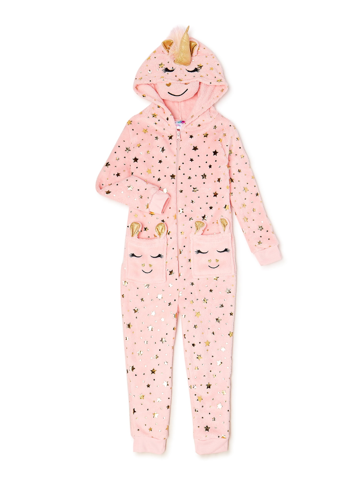 Bmagical Girls Critter Hooded Plush Blanket Sleeper Pajamas with
