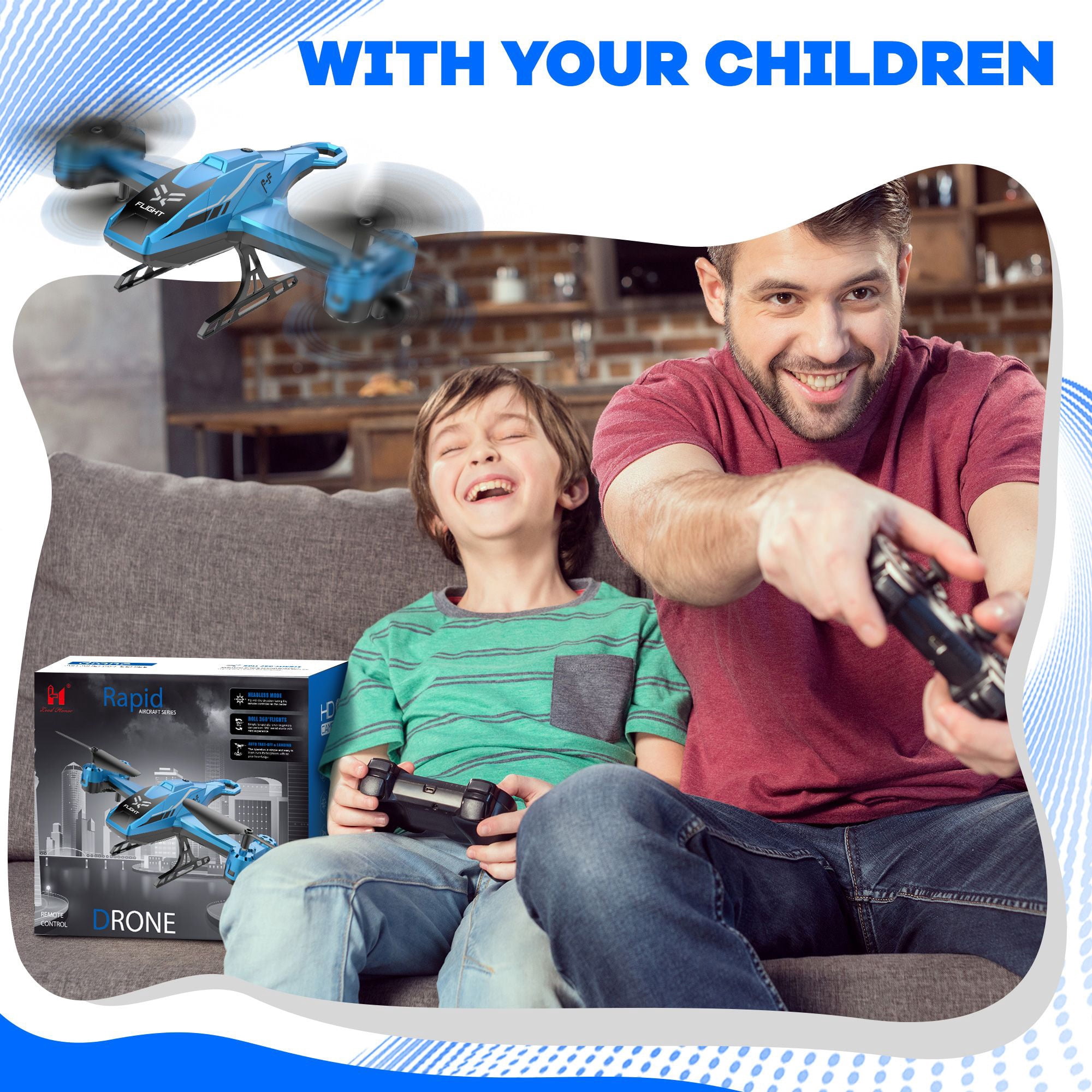 RC Helicopter - Remote Control Helicopter for Adults.& Kids, RC Plane with 2 Rechargeable Batteries, Indoor & Outdoor Airplane for Beginners