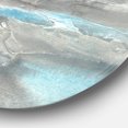 thumbnail image 3 of Designart 'Watercolor Minimal Blue Tones II' Art Mural Rond en Métal Style Ferme - Disque de 36, 3 of 5