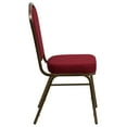 thumbnail image 3 of HERCULES Series Crown Back Stacking Banquet Chair in Burgundy Fabric - Gold Frame, 3 of 9