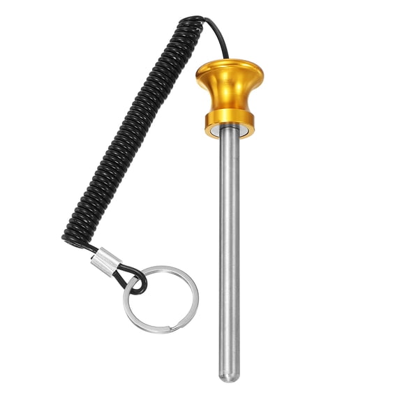 Weight Stack Pin, Weight Gym Pin with Pull Rope, 0.4 x 4.7 Inch for Commercial Home Gym (Gold)