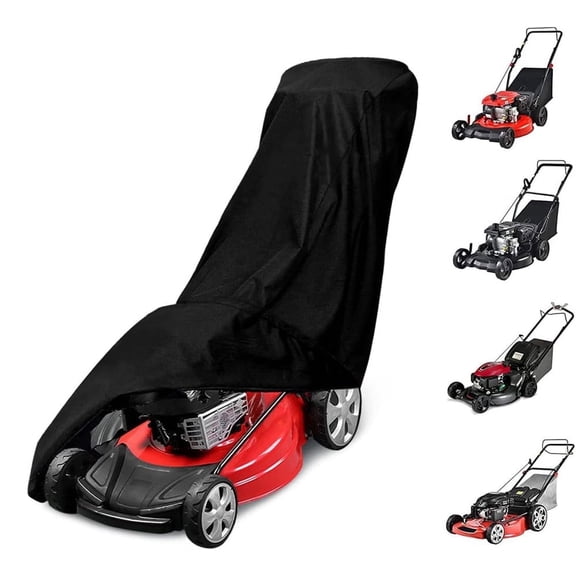 Universal Waterproof Lawn Mower Cover Protecter Outdoor Storage,Premium Oxford Heavy Duty Push Mower Cover,Anti UV & Mildew & Dust & Water (76" x 25" x 44" )