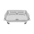 thumbnail image 4 of Plateau de Buffet, Plateau de Service de Buffet, Anti-Frottement, Format Double, Plat de Buffet, Plat pour Réception en Acier Inoxydable, Mariage, Banquet, arc, 4 of 9