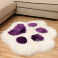 thumbnail image 4 of OEFNTAC Plush Paw Shaped Area Rug Soft Non-Slip Faux Wool Carpet 19.68x23.62 Inches Floor Mat for Bedroom Living Room Nursery, 4 of 6