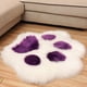 thumbnail image 4 of pstuiky Alfombra de lana sintética con forma de pata acogedora de felpa de pelo largo para sala de estar dormitorio y mesita de noche., 4 of 6