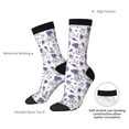 thumbnail image 6 of Honeii Lavender Bicycle Print Adult Socks,Crew Socks,Casual Calf Socks,Daily Wear Socks for Men & Women, Perfect for Sports, Casual and Everyday Use, 6 of 6