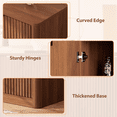 thumbnail image 6 of UZUGUL Sideboard Cabinet Farmhouse Walnut Fluted 4 Doors with Adjustable Shelves 1-Pack 59 Inch, 6 of 8